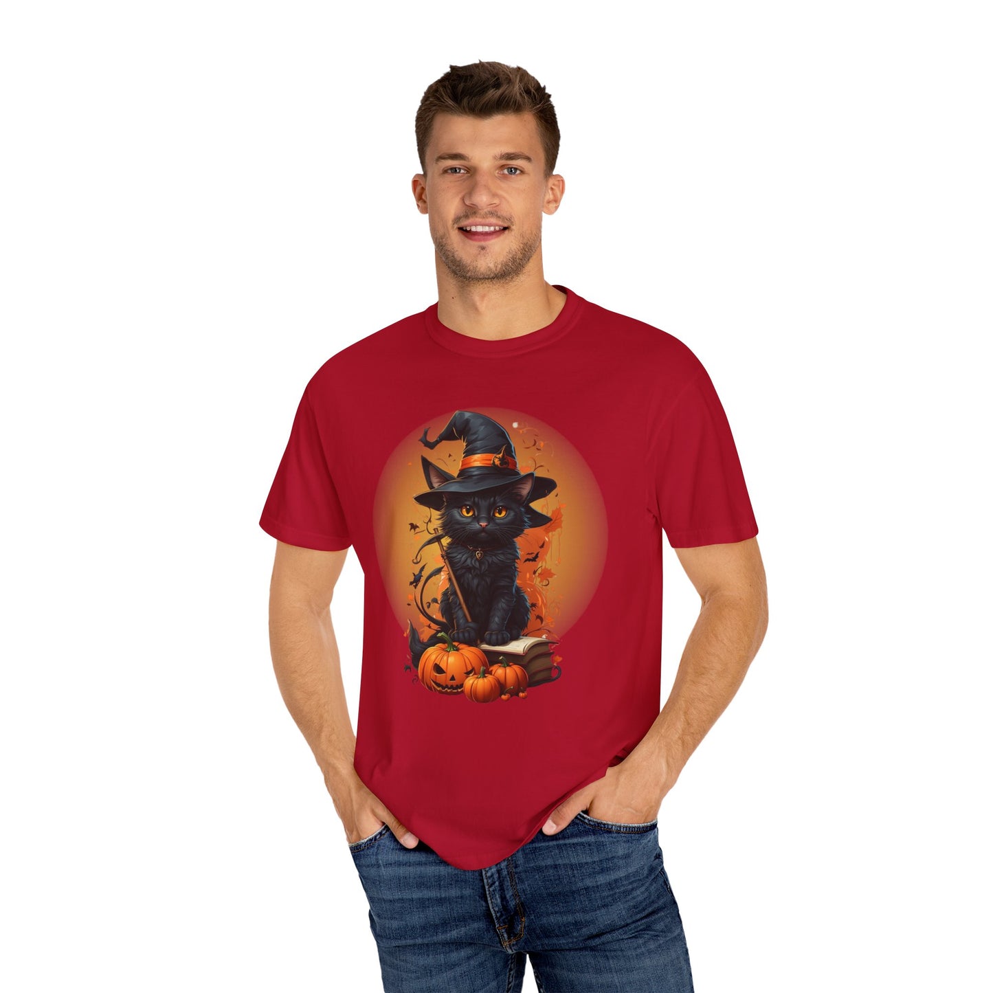 US Cotton Halloween T-shirt raven