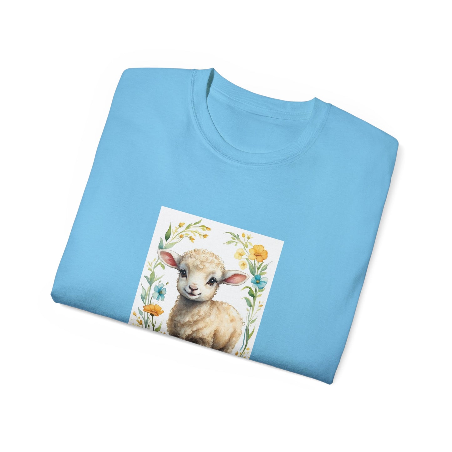 Women's Cotton T-shirt cute lamb