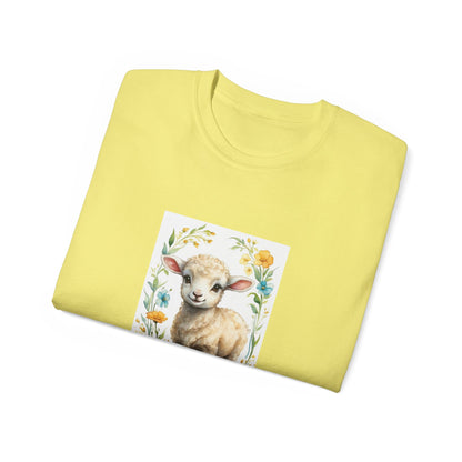 Women's Cotton T-shirt cute lamb