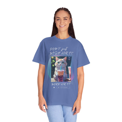 ARTISAN Cotton T-shirt cat design [Color Variants]