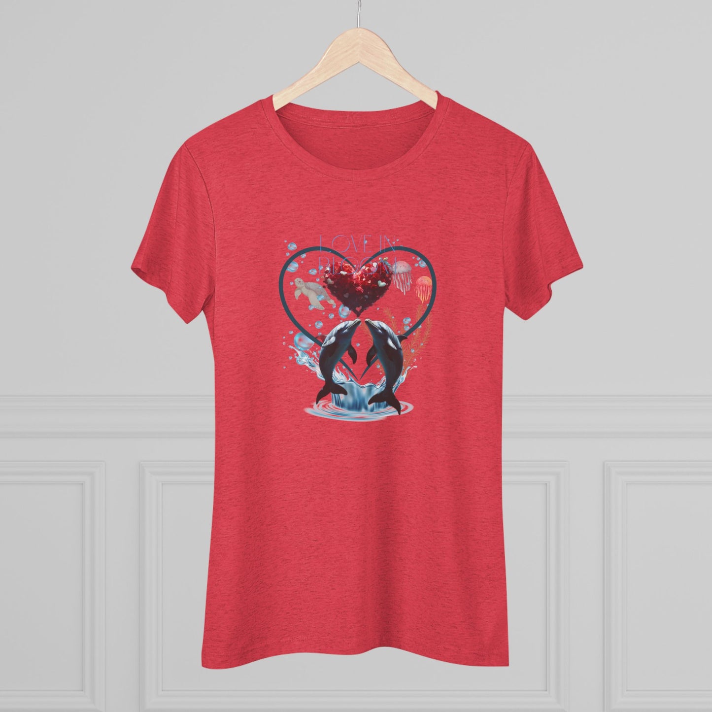 Women's Triblend Tee love in bloom