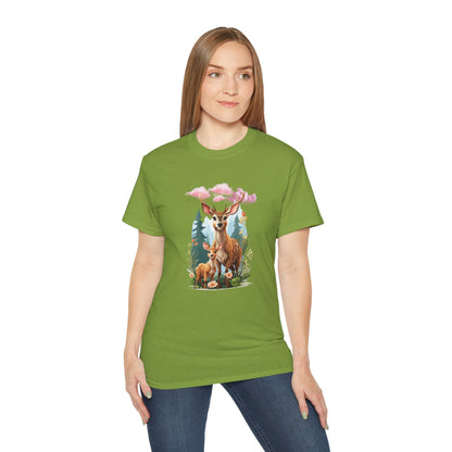 Women's Cotton T-shirt baby deer