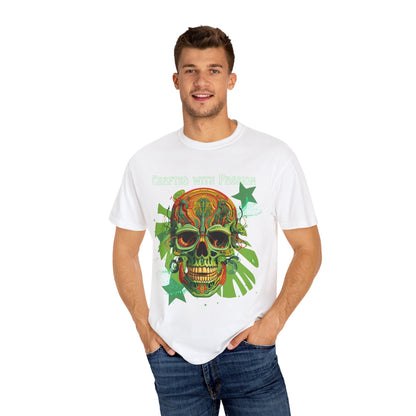 ARTISAN Cotton T-shirt green skull