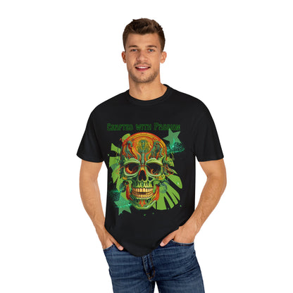 ARTISAN Cotton T-shirt green skull