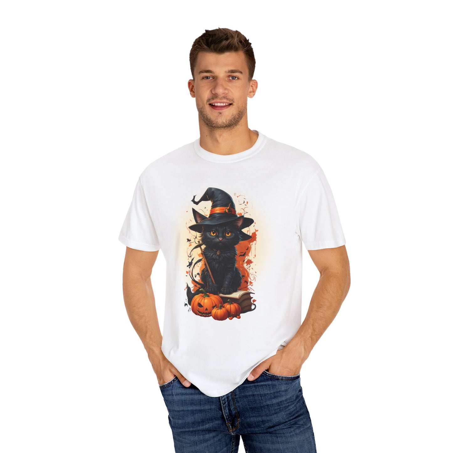 US Cotton Halloween T-shirt raven