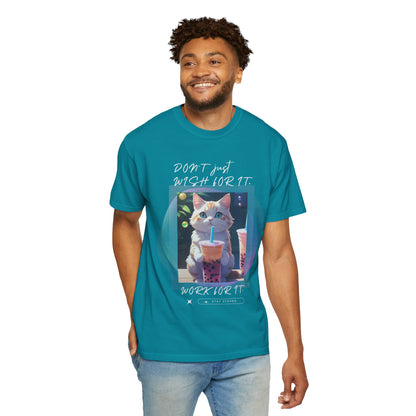 ARTISAN Cotton T-shirt cat design [Color Variants]