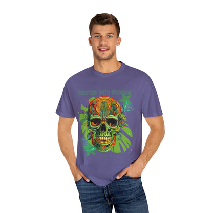 ARTISAN Cotton T-shirt green skull