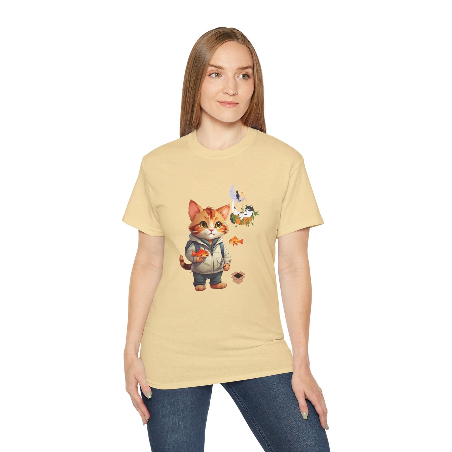 Women's Cotton T-shirt kitten