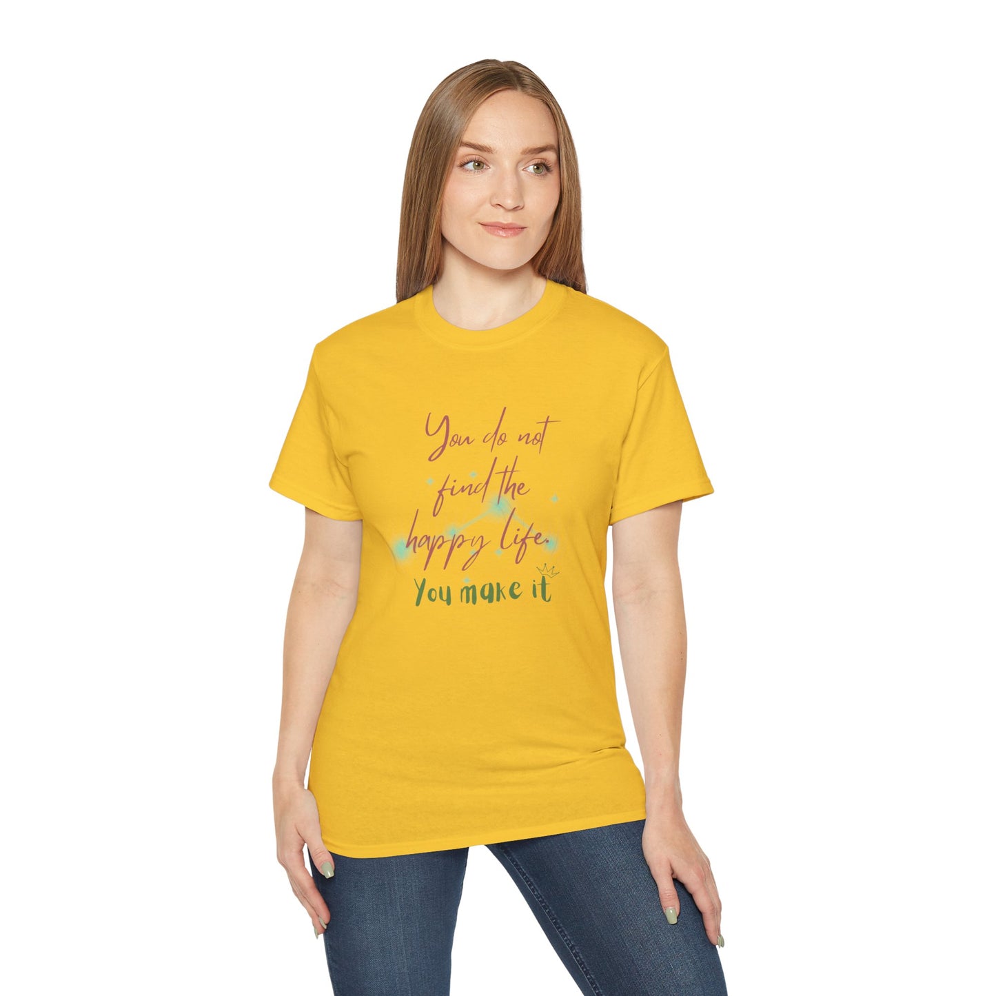 QT Cotton T-shirt happy life