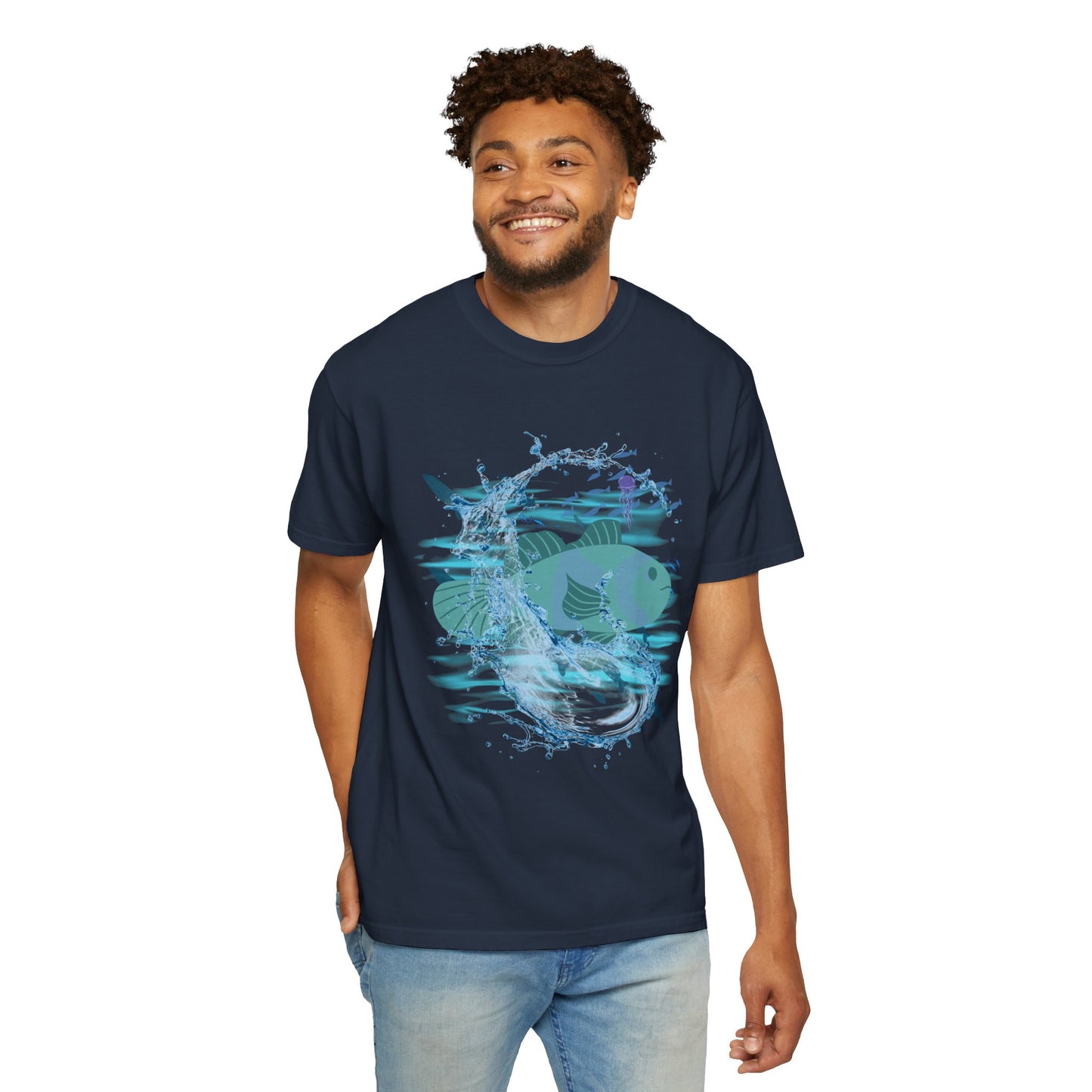 ARTISAN Cotton T-shirt waterfish