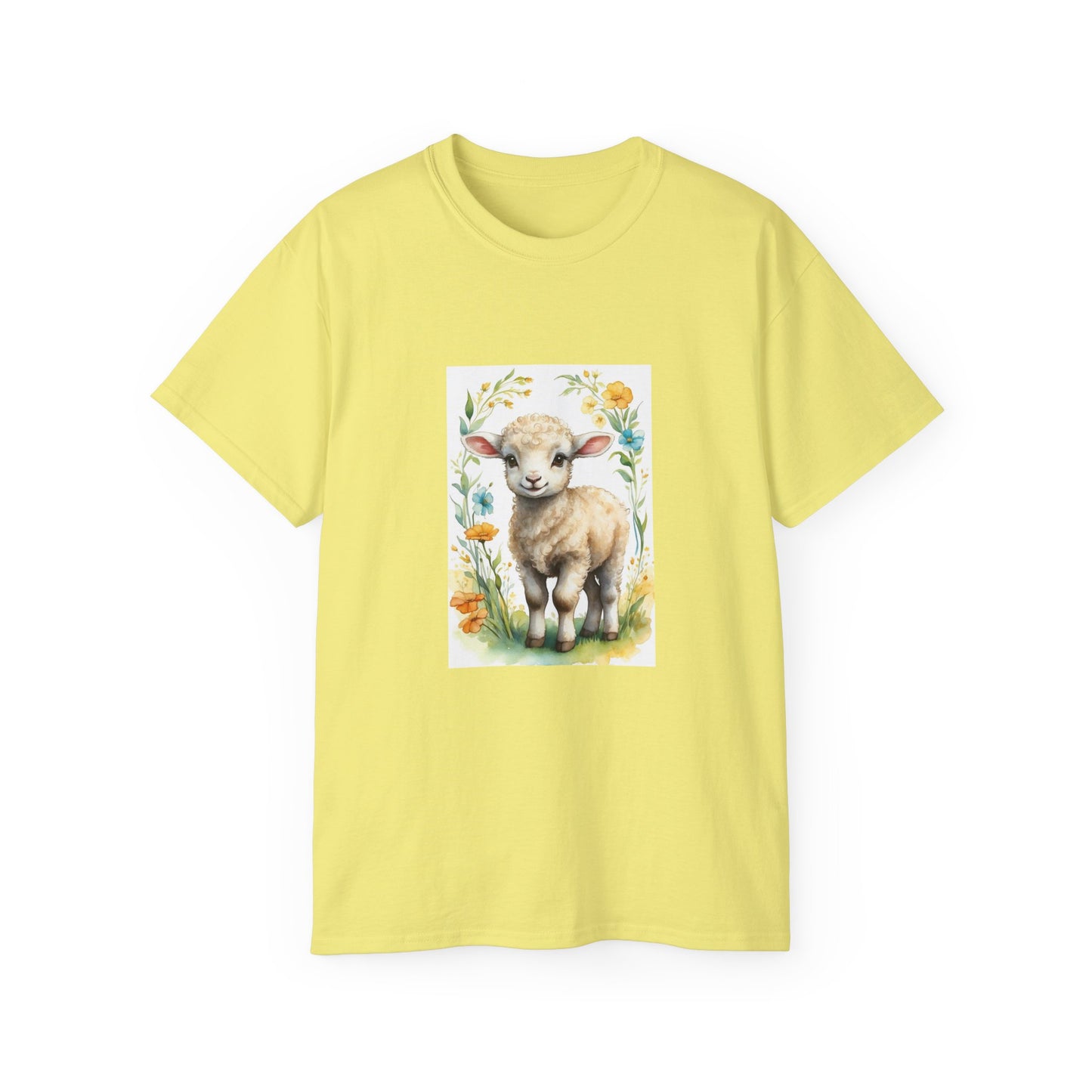 Women's Cotton T-shirt cute lamb