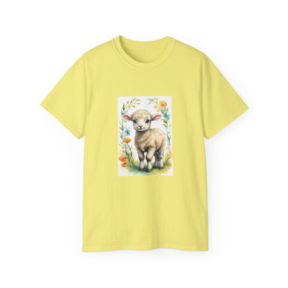 Women's Cotton T-shirt cute lamb