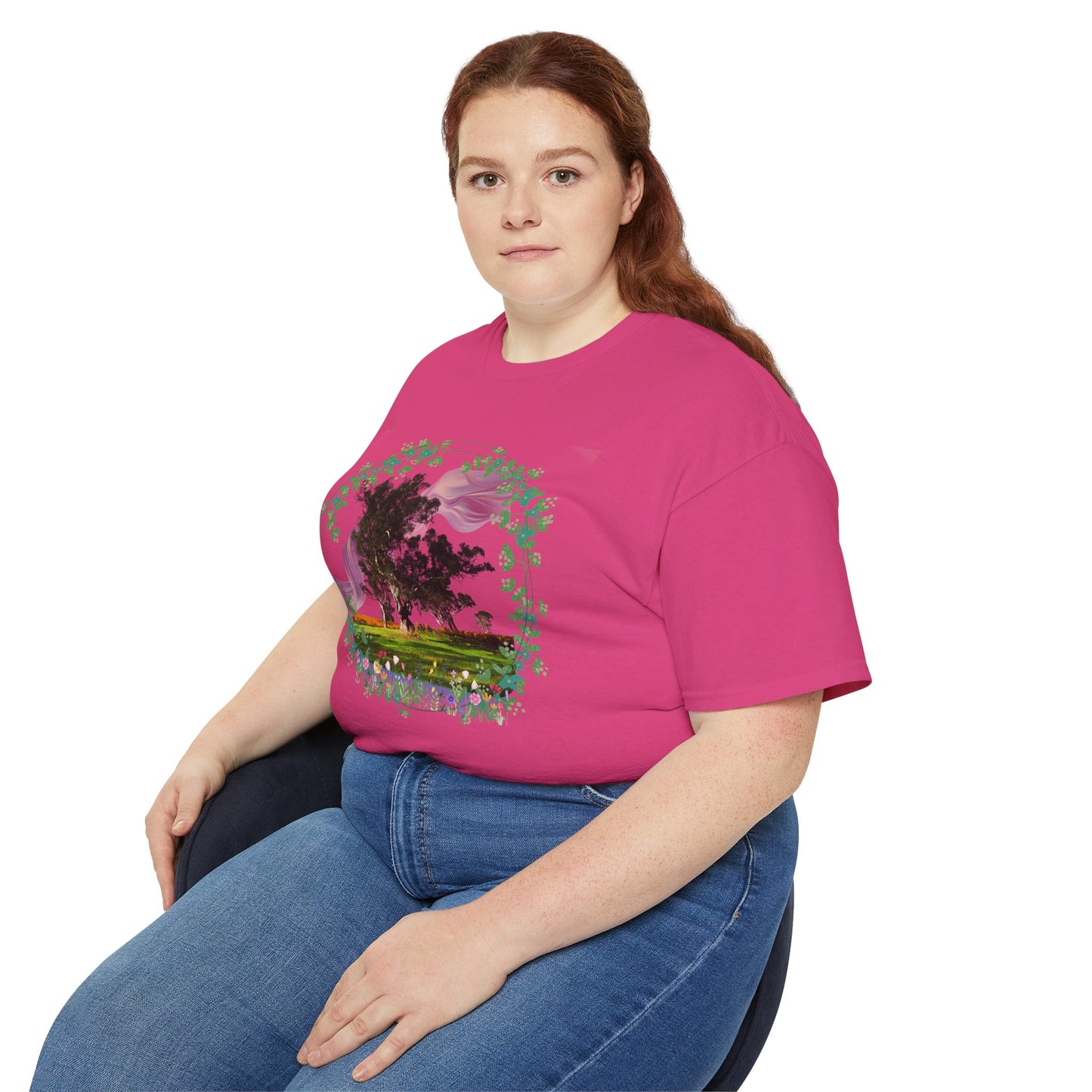 Women's Cotton T-shirt flowers