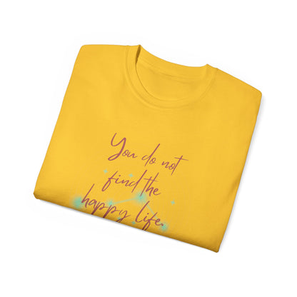 QT Cotton T-shirt happy life