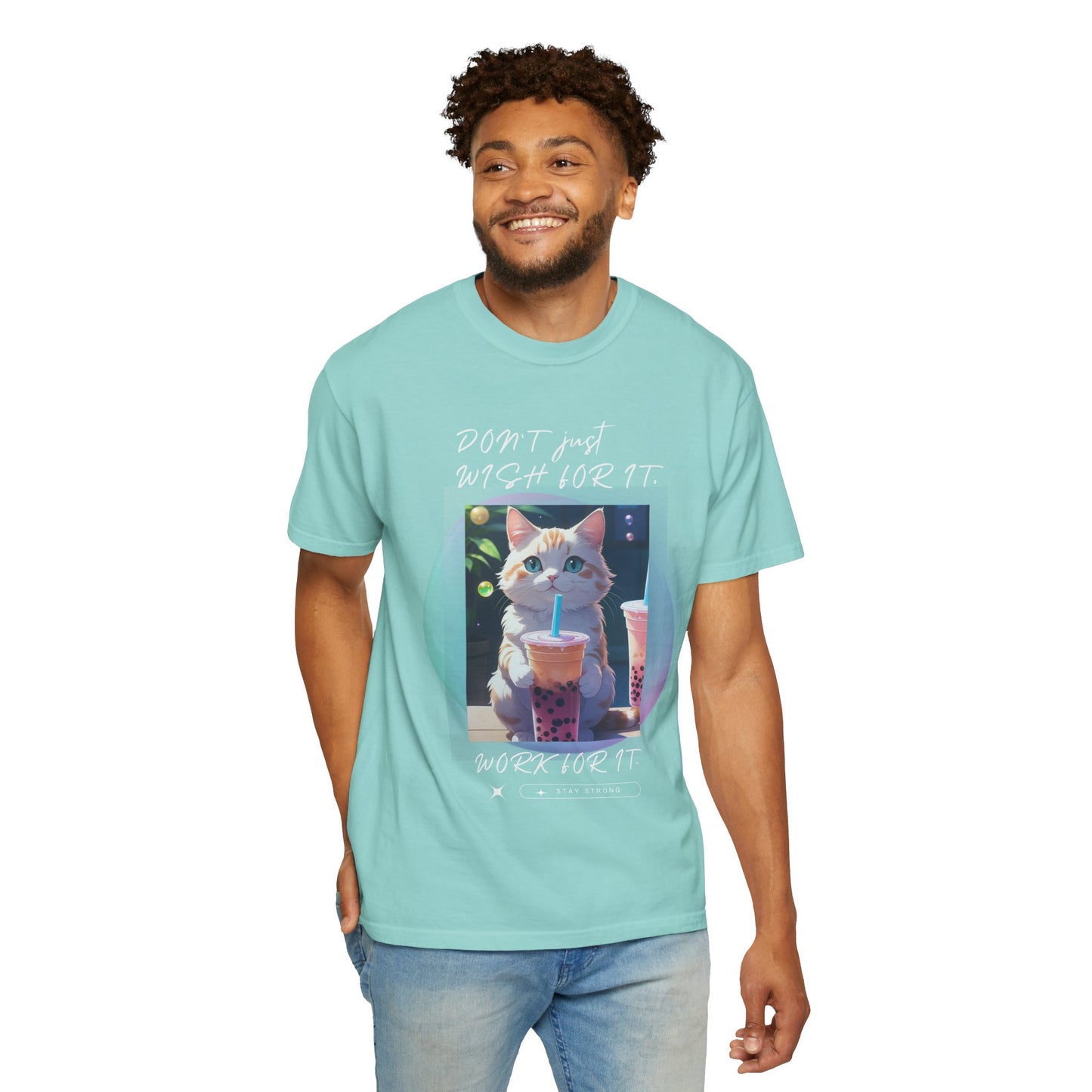 ARTISAN Cotton T-shirt cat design [Color Variants]