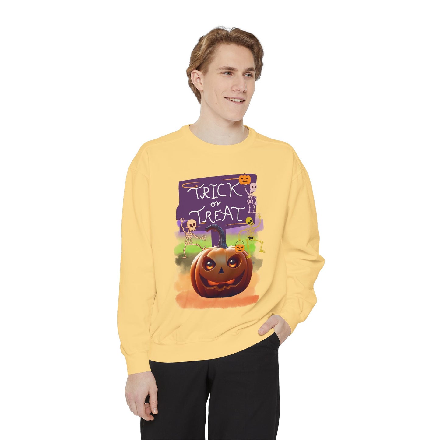 Halloween Cotton Sweatshirt trick or treat