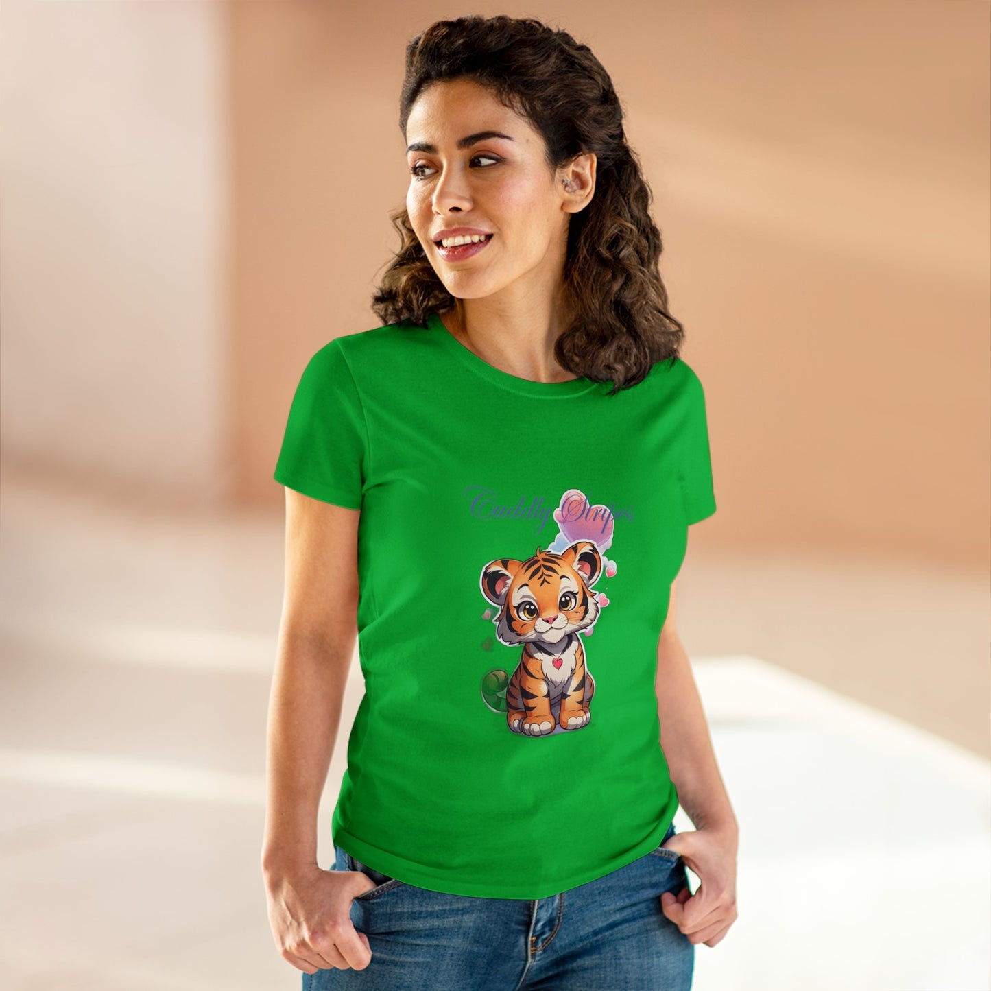 Women's Midweight Cotton Tee cub design