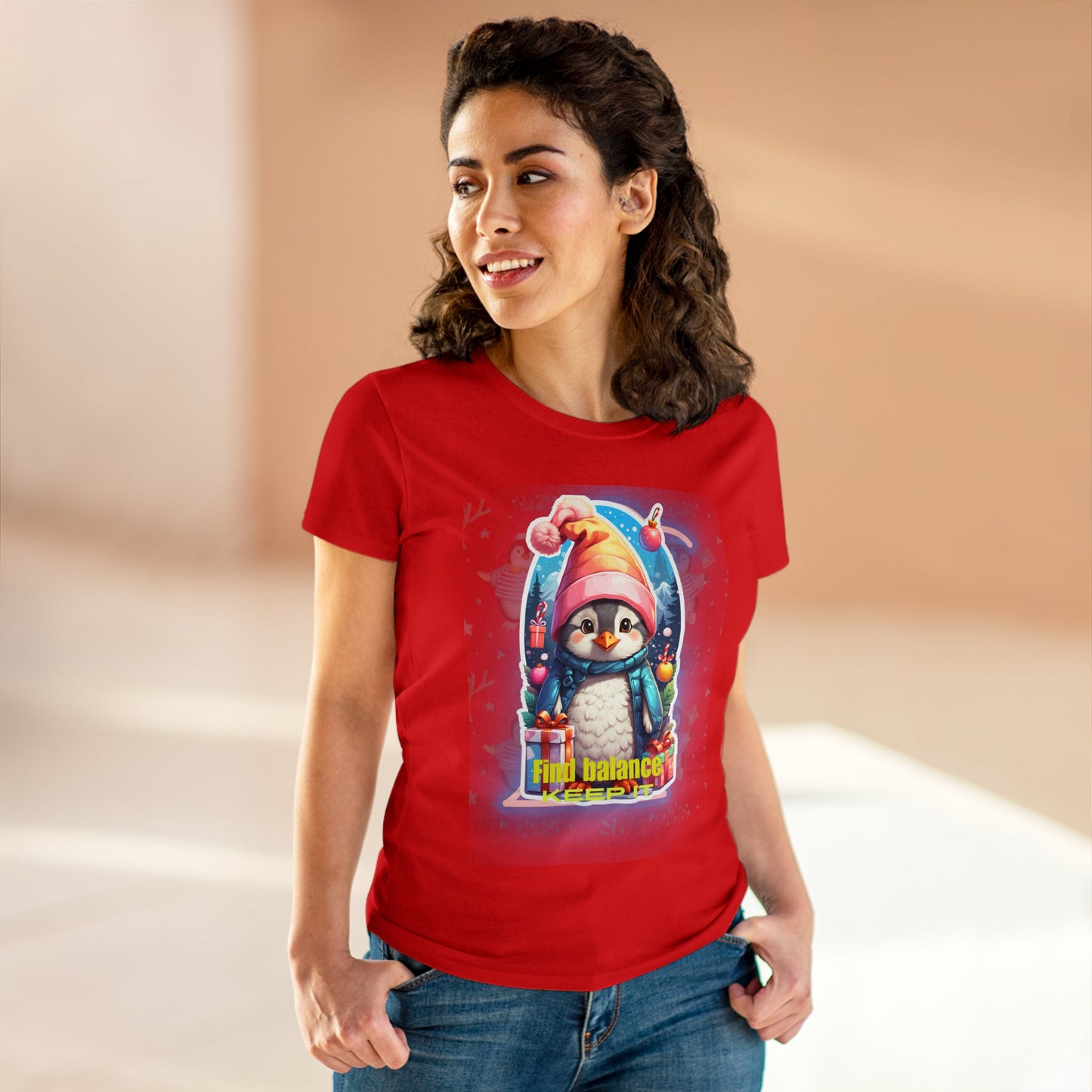 Women's Midweight Cotton Tee penguin