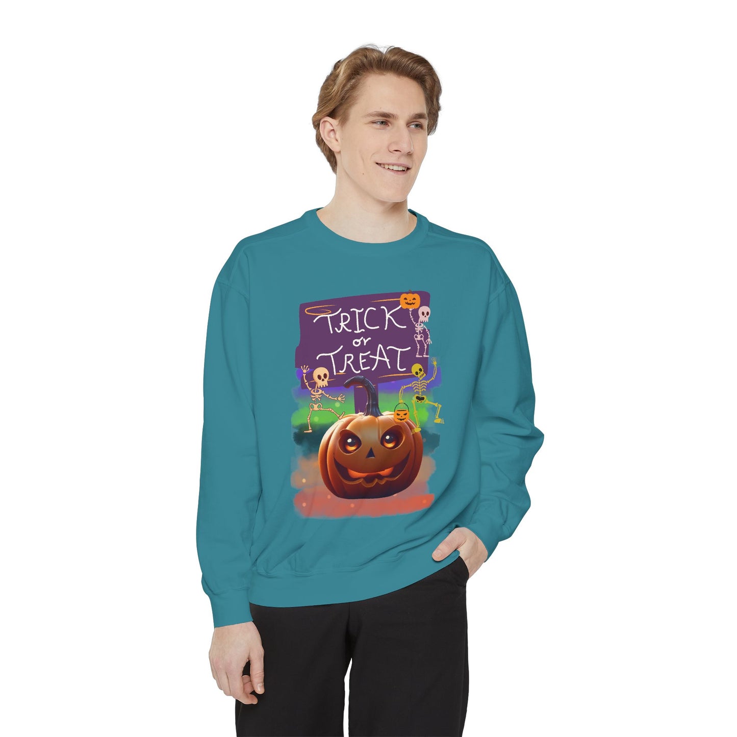 Halloween Cotton Sweatshirt trick or treat