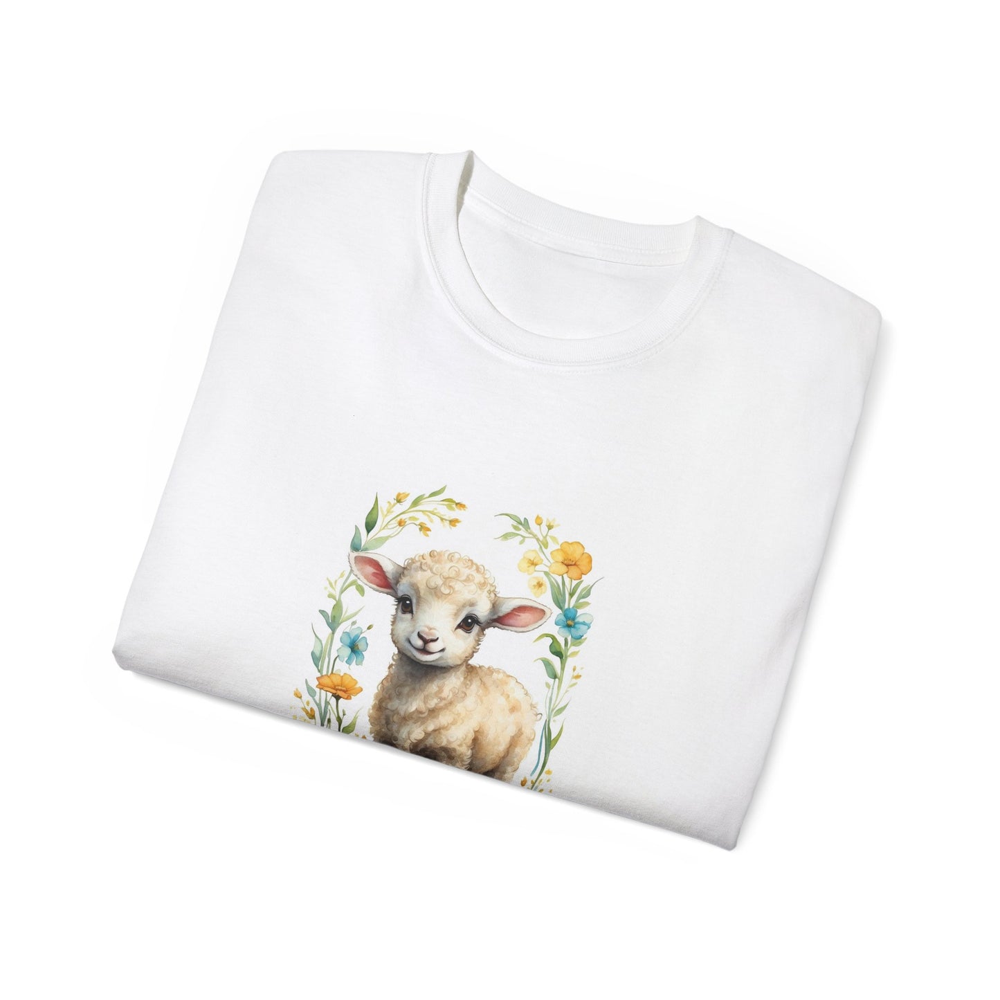 Women's Cotton T-shirt cute lamb