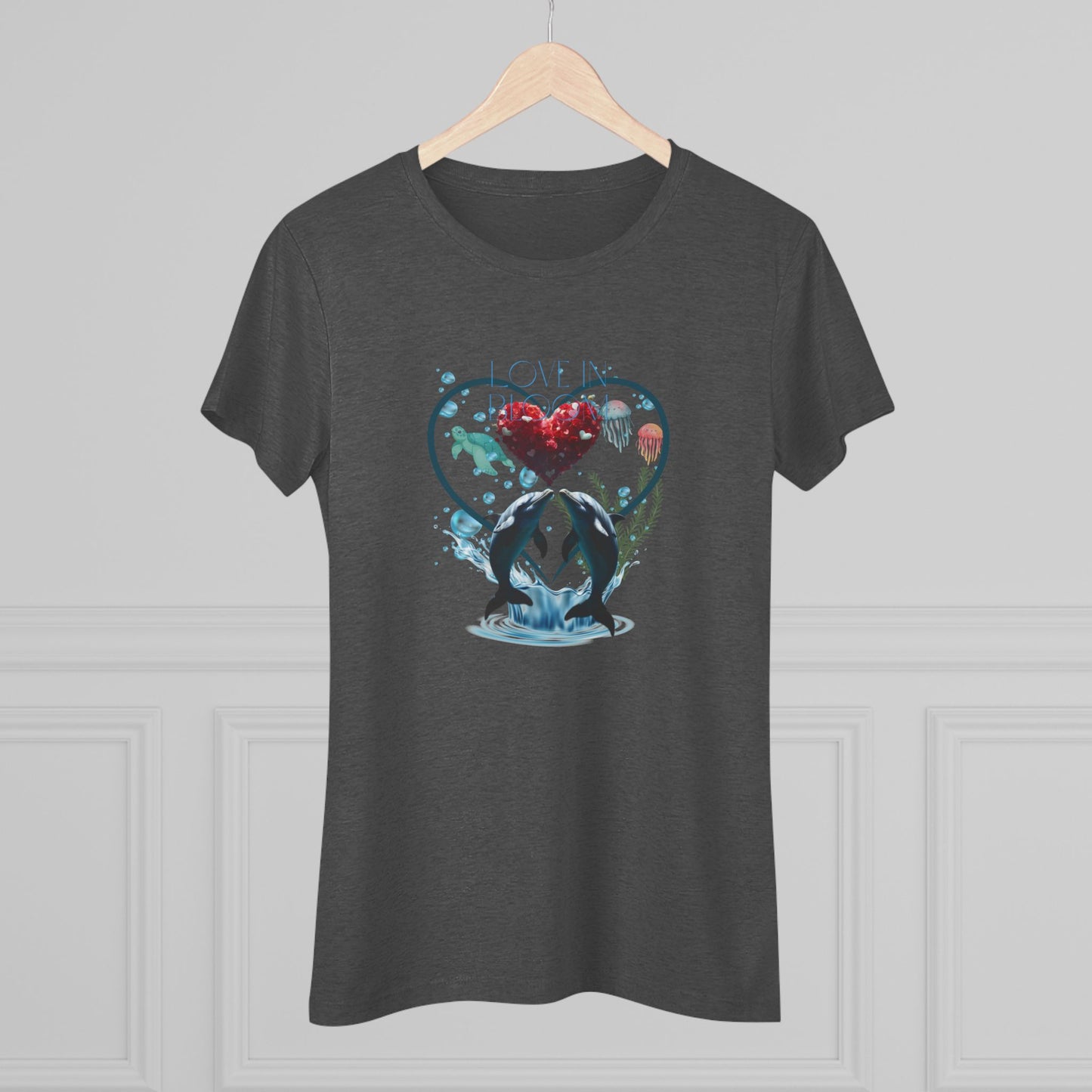 Women's Triblend Tee love in bloom