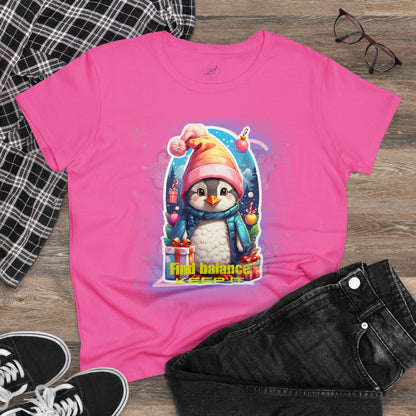 Women's Midweight Cotton Tee penguin