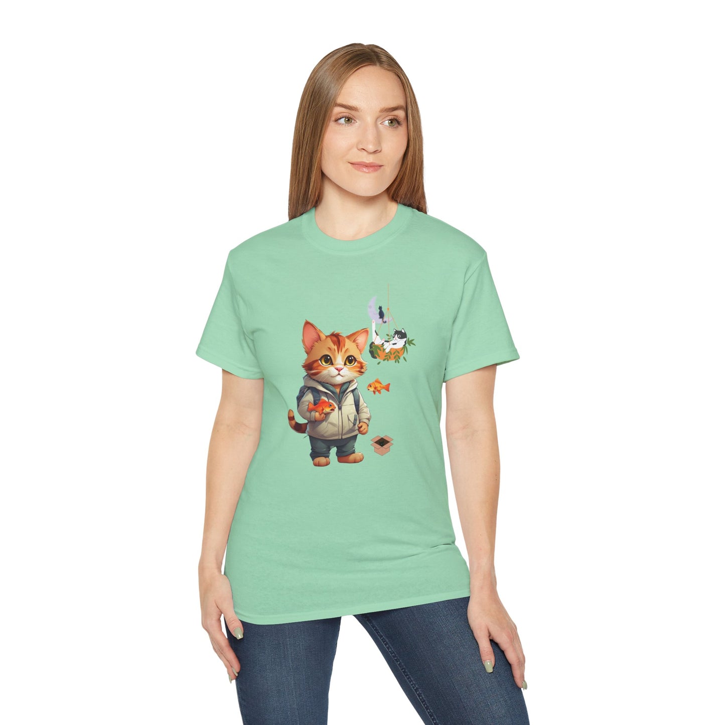 Women's Cotton T-shirt kitten