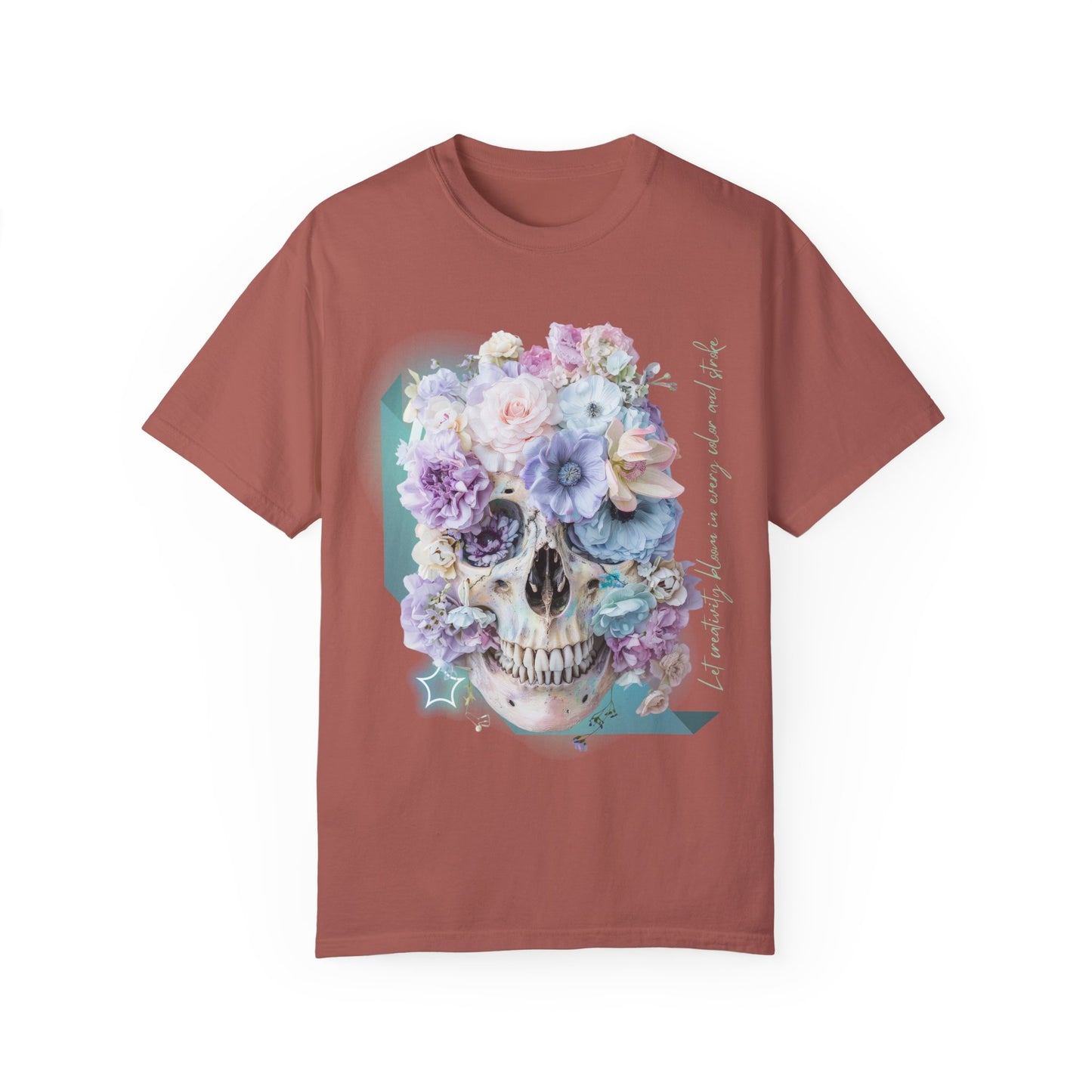 ARTISAN Cotton T-shirt flowers [Color variants]