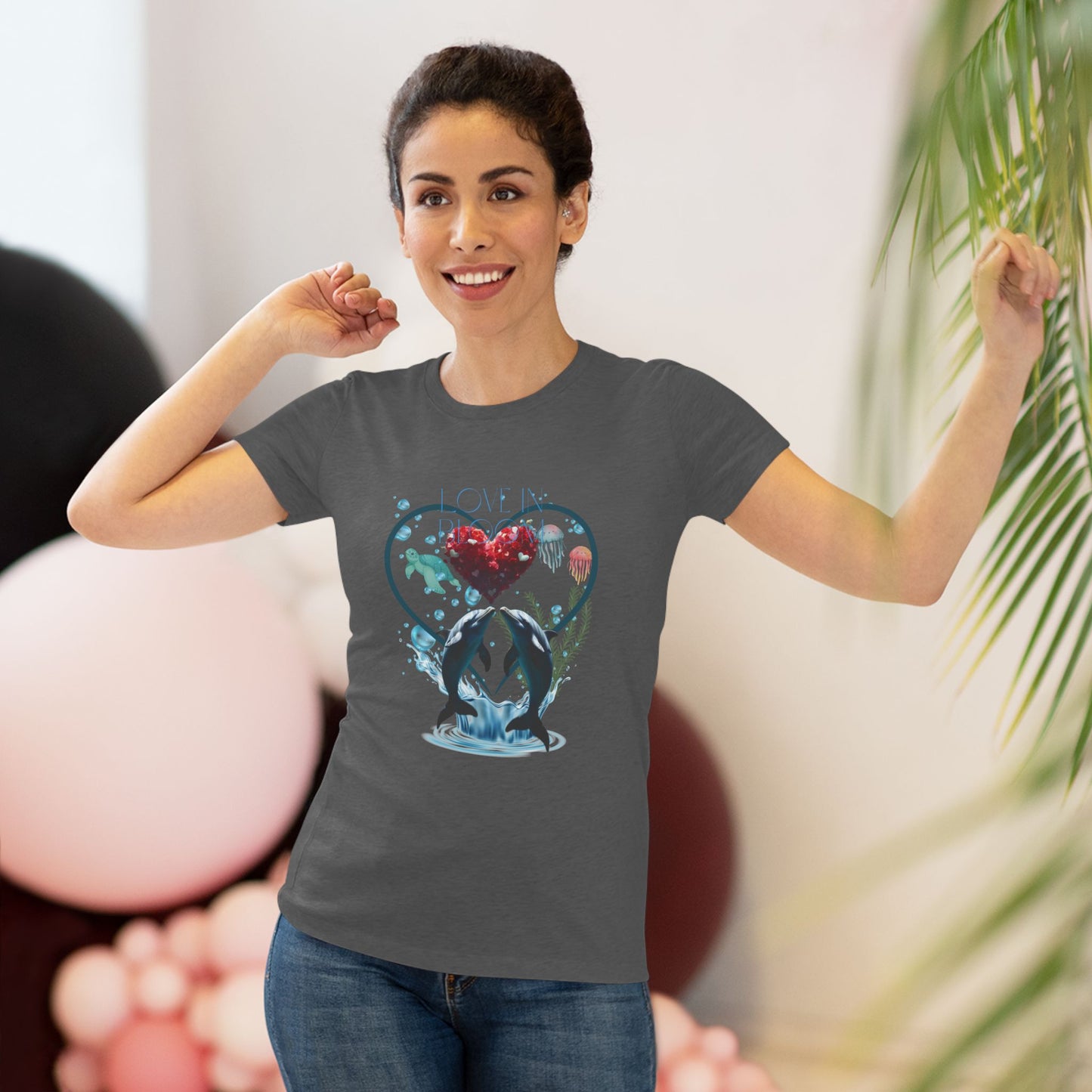 Women's Triblend Tee love in bloom