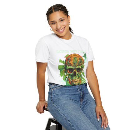 ARTISAN Cotton T-shirt green skull