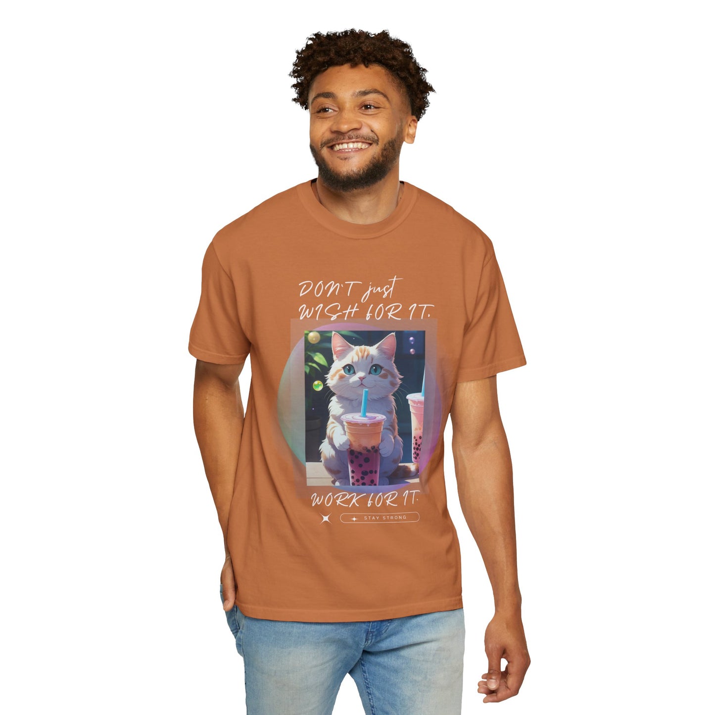 ARTISAN Cotton T-shirt cat design [Color Variants]