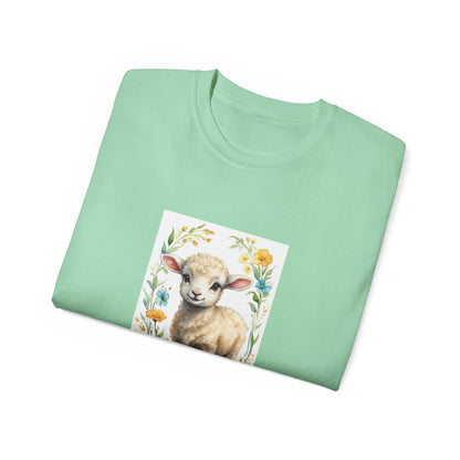 Women's Cotton T-shirt cute lamb