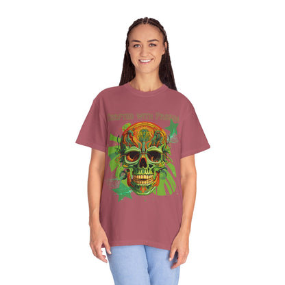 ARTISAN Cotton T-shirt green skull