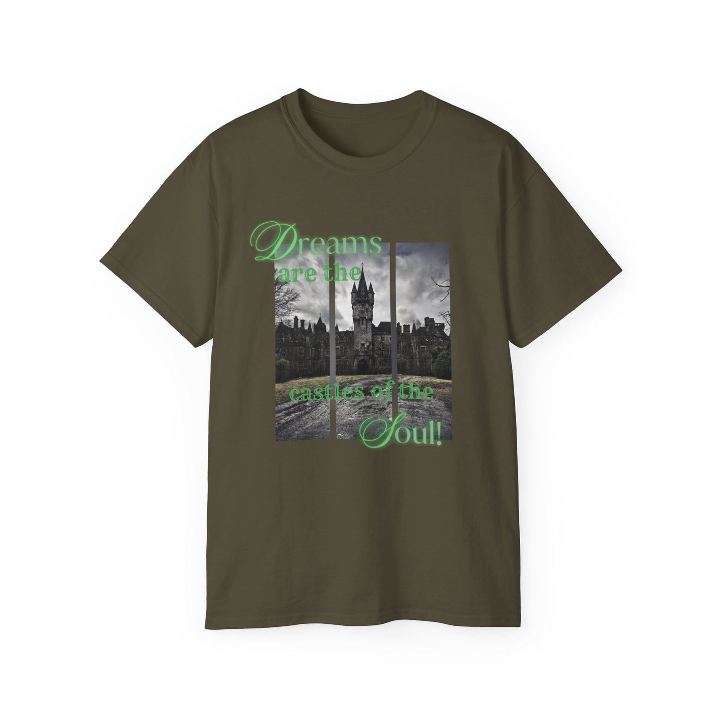 Cotton t-shirt with castle