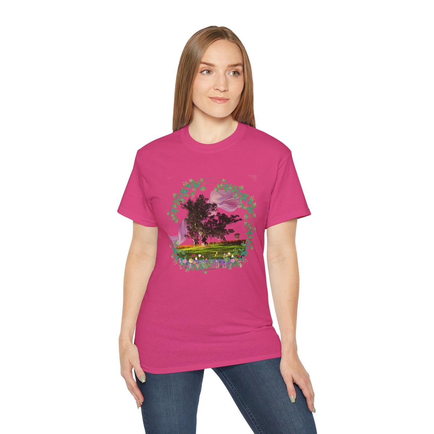 Women's Cotton T-shirt flowers