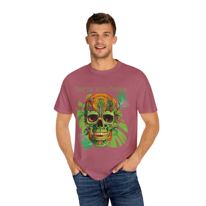 ARTISAN Cotton T-shirt green skull