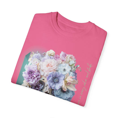 ARTISAN Cotton T-shirt flowers [Color variants]