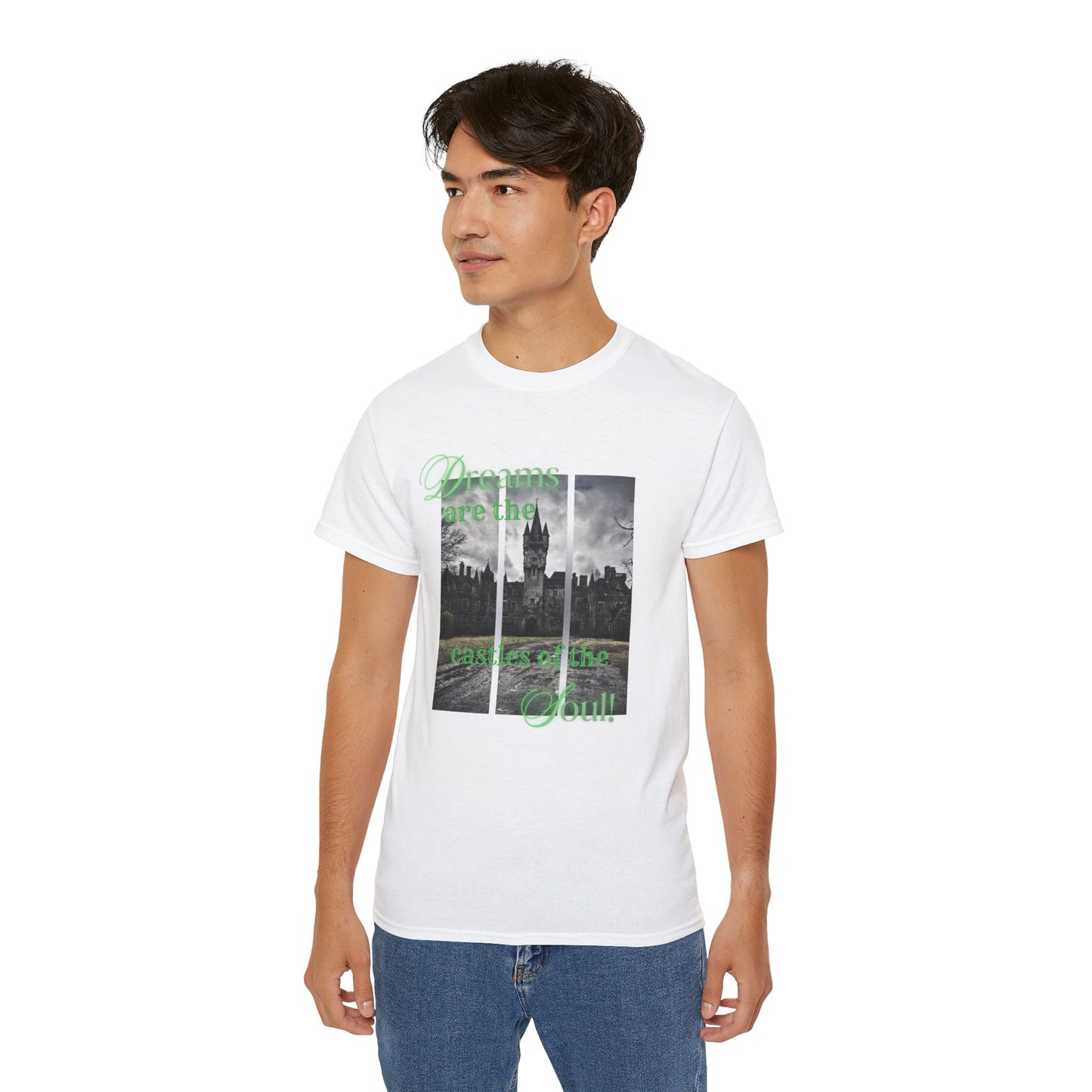 Cotton t-shirt with castle