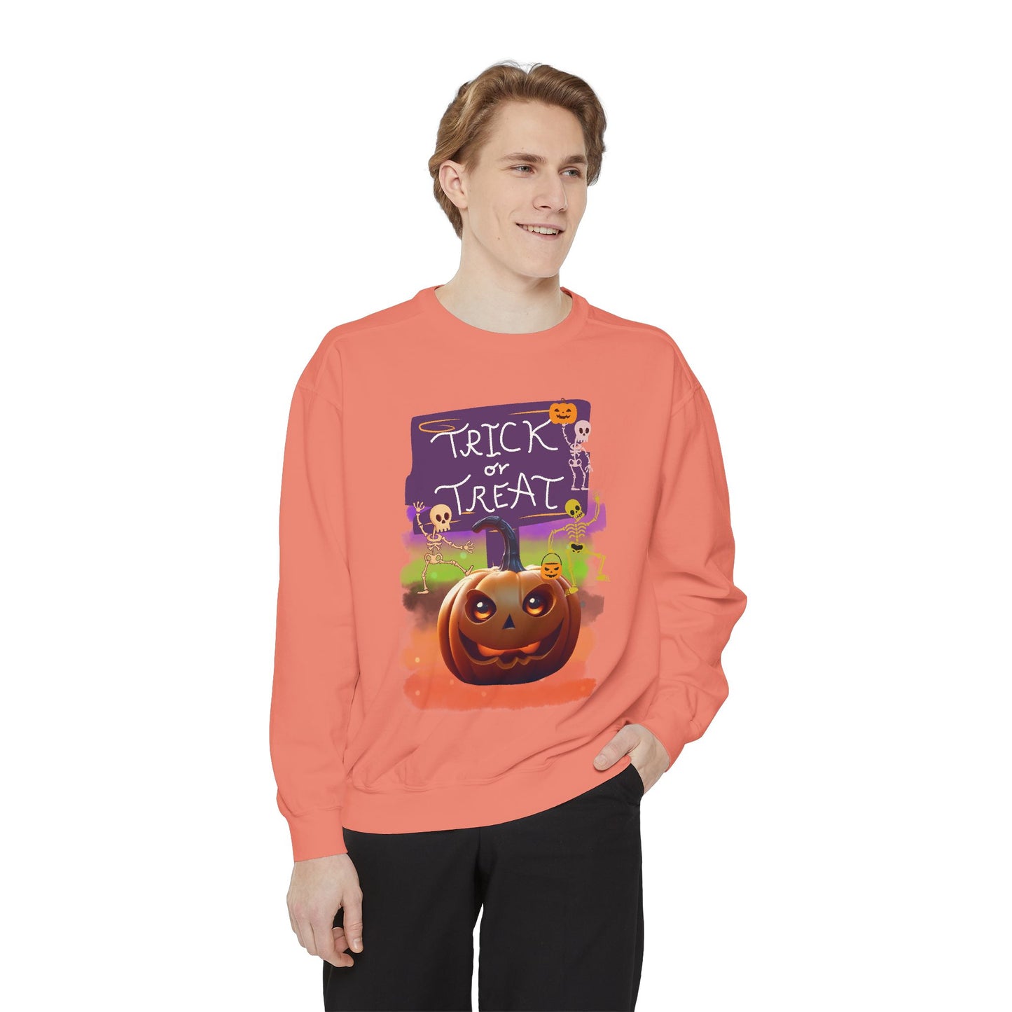 Halloween Cotton Sweatshirt trick or treat