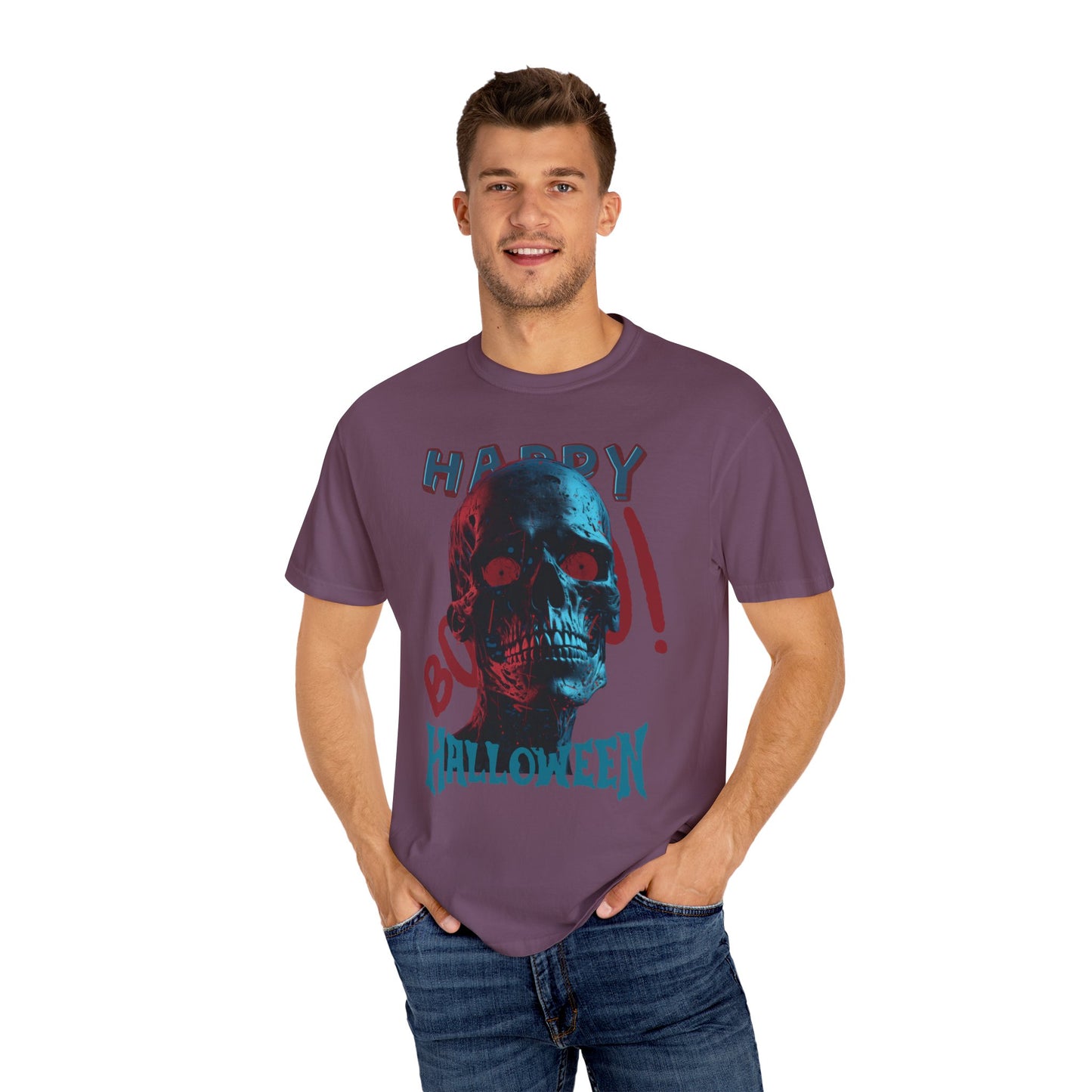 US Cotton Halloween T-shirt skull