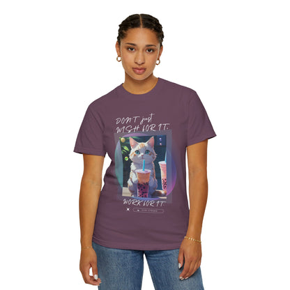 ARTISAN Cotton T-shirt cat design [Color Variants]