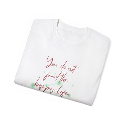 QT Cotton T-shirt happy life