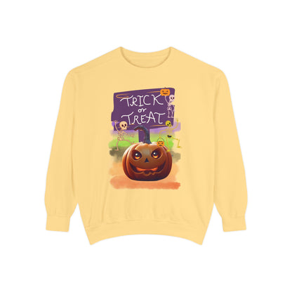 Halloween Cotton Sweatshirt trick or treat