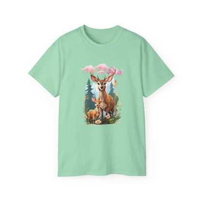 Women's Cotton T-shirt baby deer