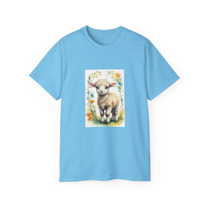 Women's Cotton T-shirt cute lamb