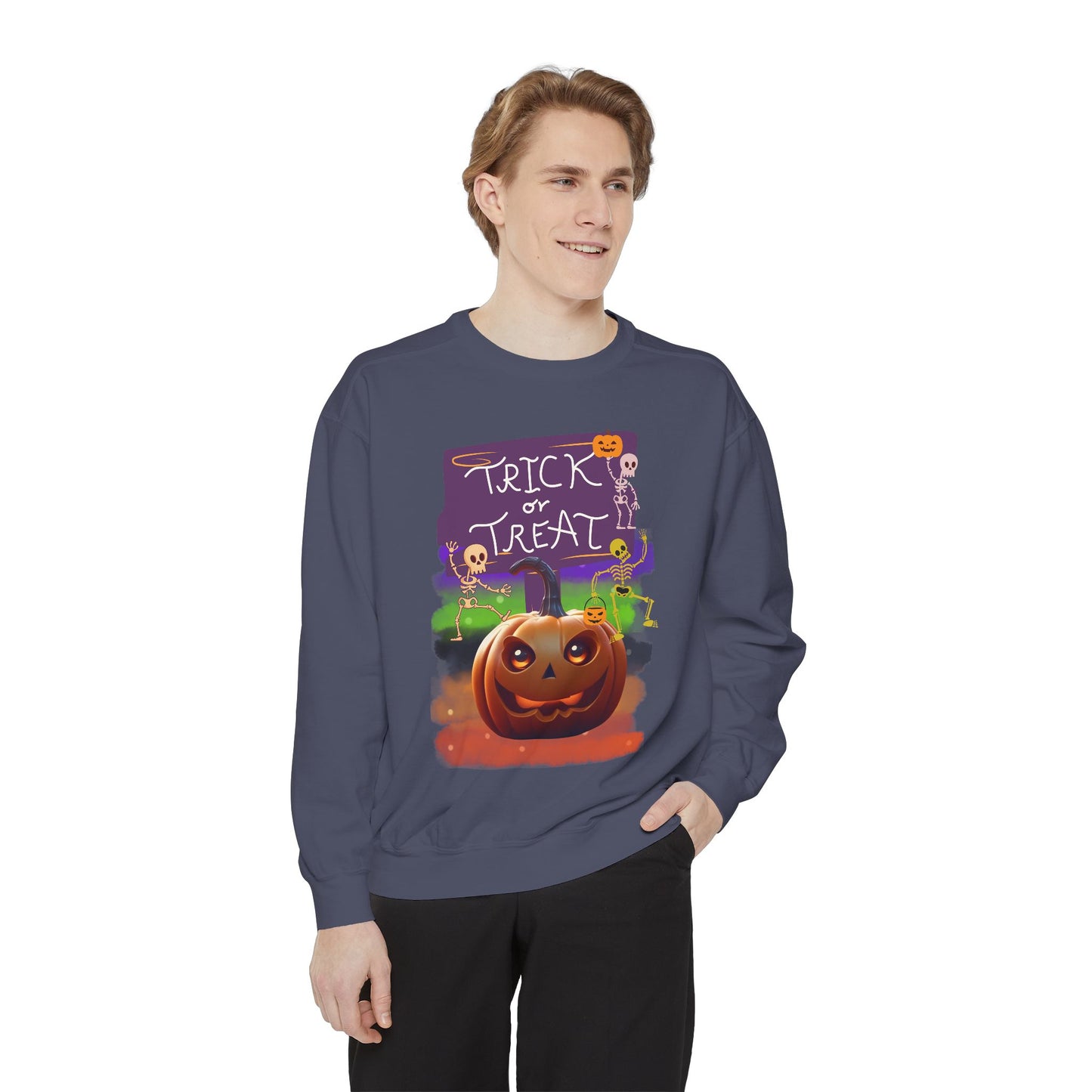 Halloween Cotton Sweatshirt trick or treat