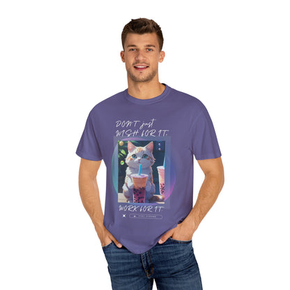 ARTISAN Cotton T-shirt cat design [Color Variants]