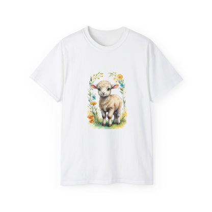 Women's Cotton T-shirt cute lamb