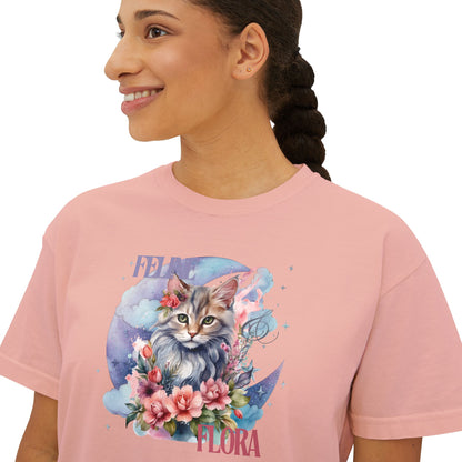 Women's Boxy Tee cat