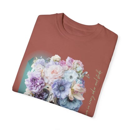 ARTISAN Cotton T-shirt flowers [Color variants]